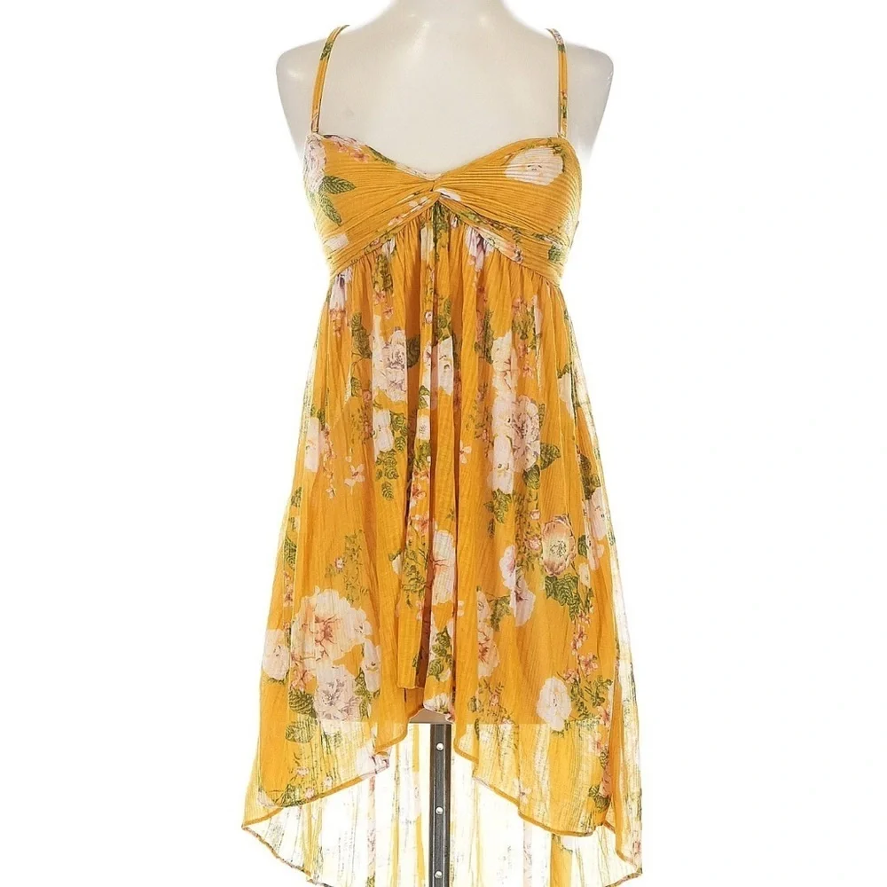 Free People Mustard Floral Tunic - Picture 2 of 6